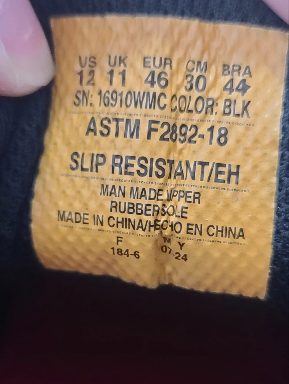 Skechers Men’s Black Lace-Up Comfort Sneaker, Slip Resistant, ASTM Size 12 - Picture 6 of 6